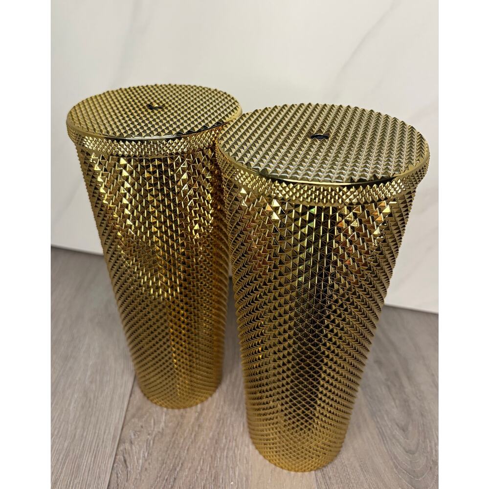 Opalhouse Gold Spiked Tumblers Set of 2 No Straws